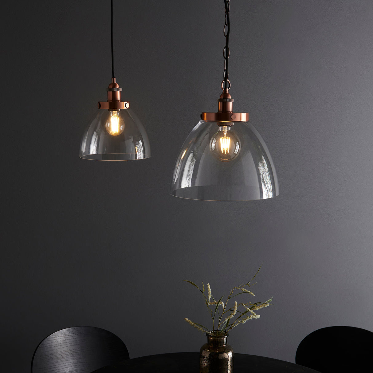 Amos Hansen Grand Pendant Aged Copper – from Amos Lighting + Home