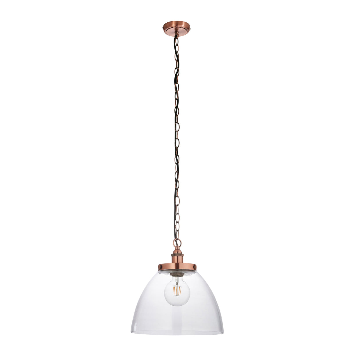 Amos Hansen Grand Pendant Aged Copper – from Amos Lighting + Home