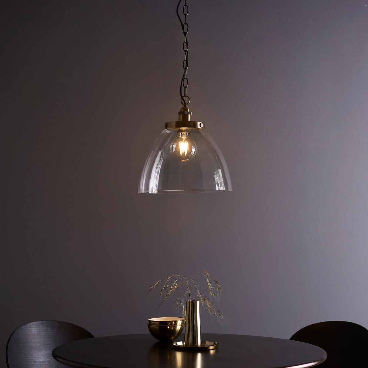 Amos Hansen Grand Pendant Antique Brass – from Amos Lighting + Home