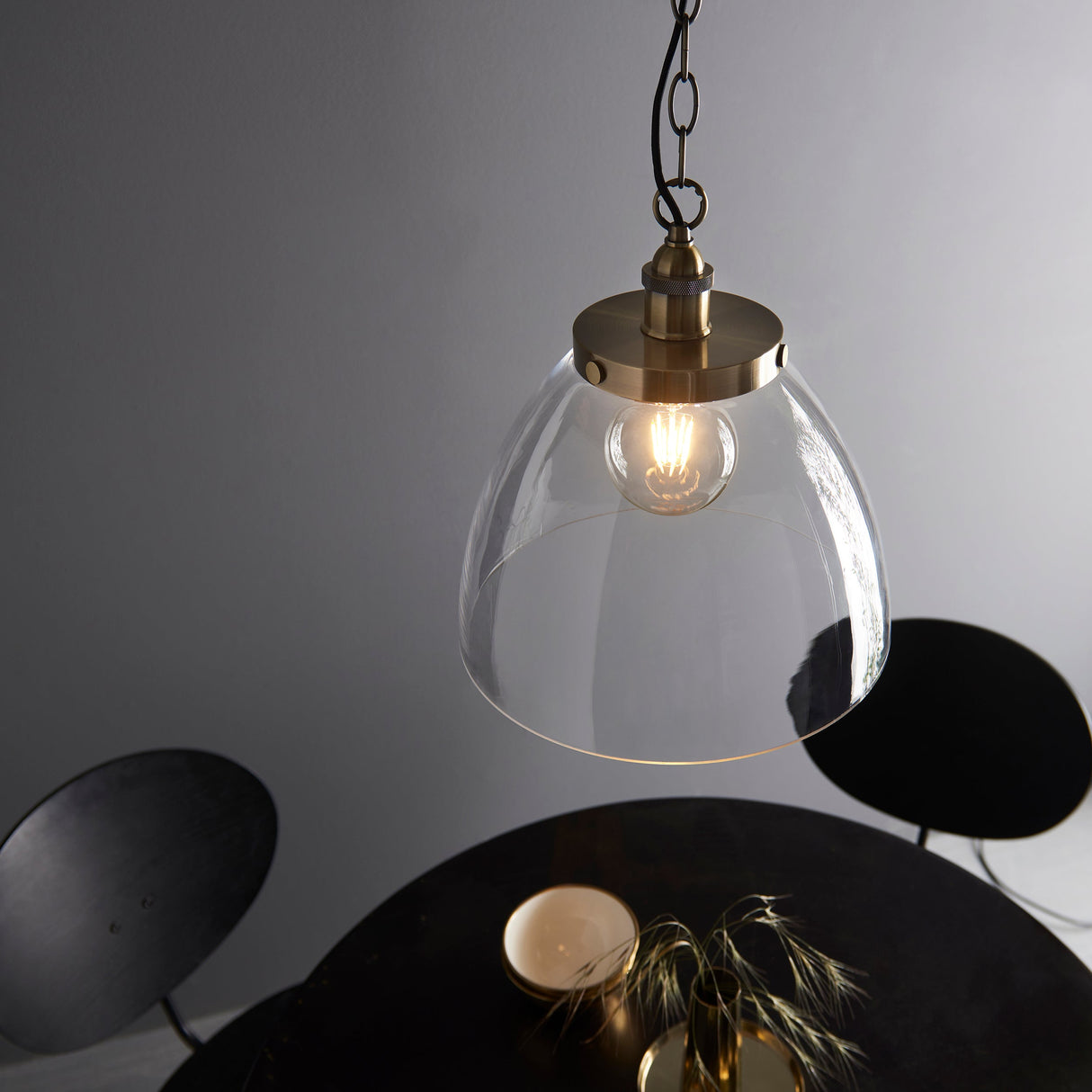 Amos Hansen Grand Pendant Antique Brass – from Amos Lighting + Home