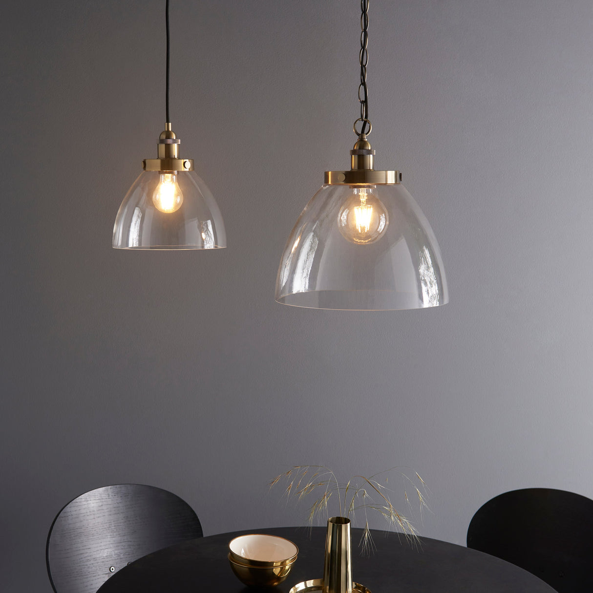 Amos Hansen Grand Pendant Antique Brass – from Amos Lighting + Home