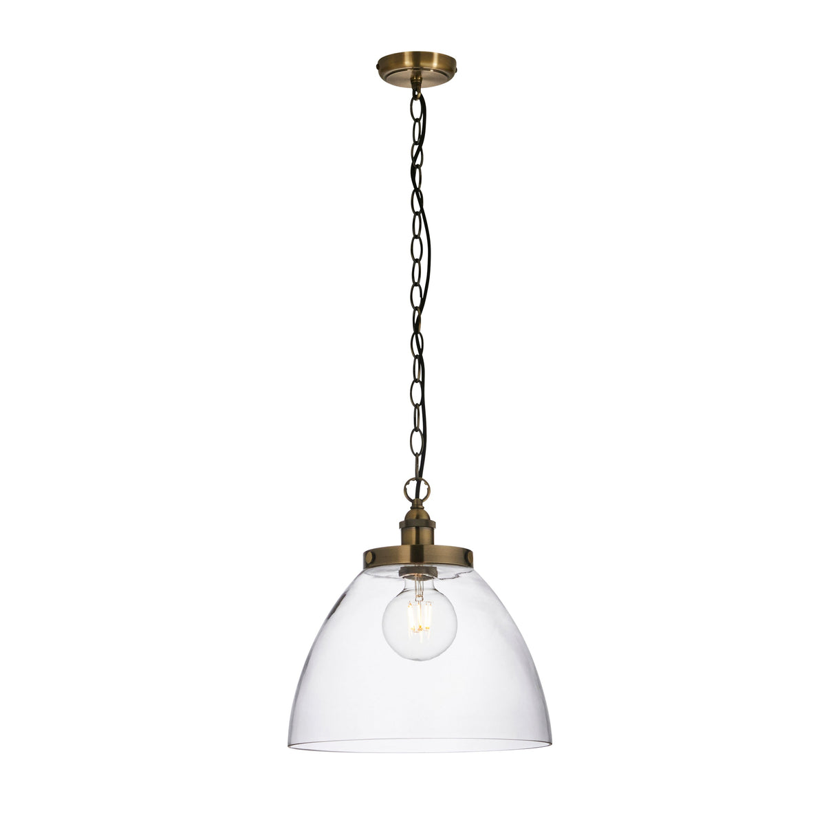 Amos Hansen Grand Pendant Antique Brass – from Amos Lighting + Home