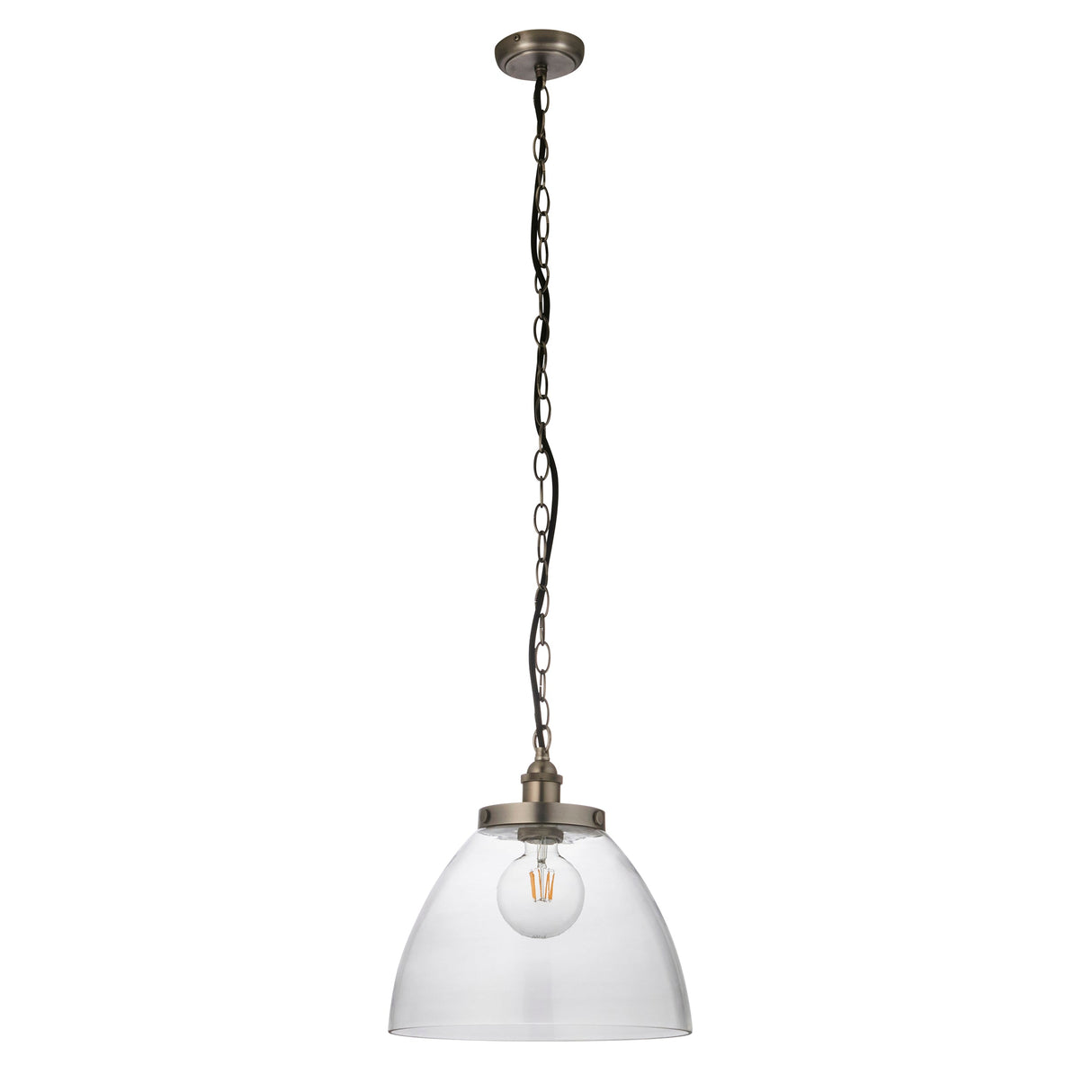 Amos Hansen Grand Pendant Brushed Silver – from Amos Lighting + Home