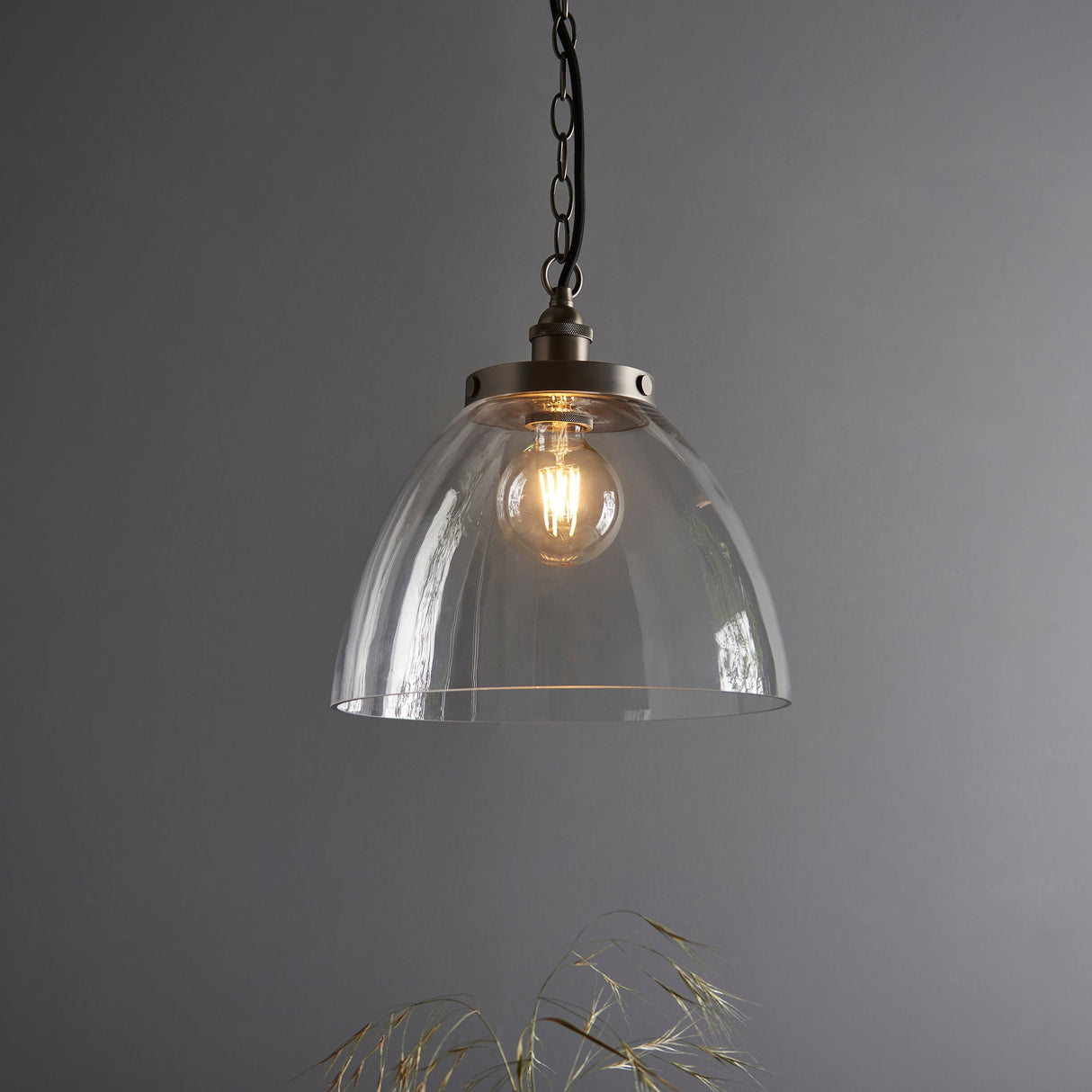 Amos Hansen Grand Pendant Brushed Silver – from Amos Lighting + Home