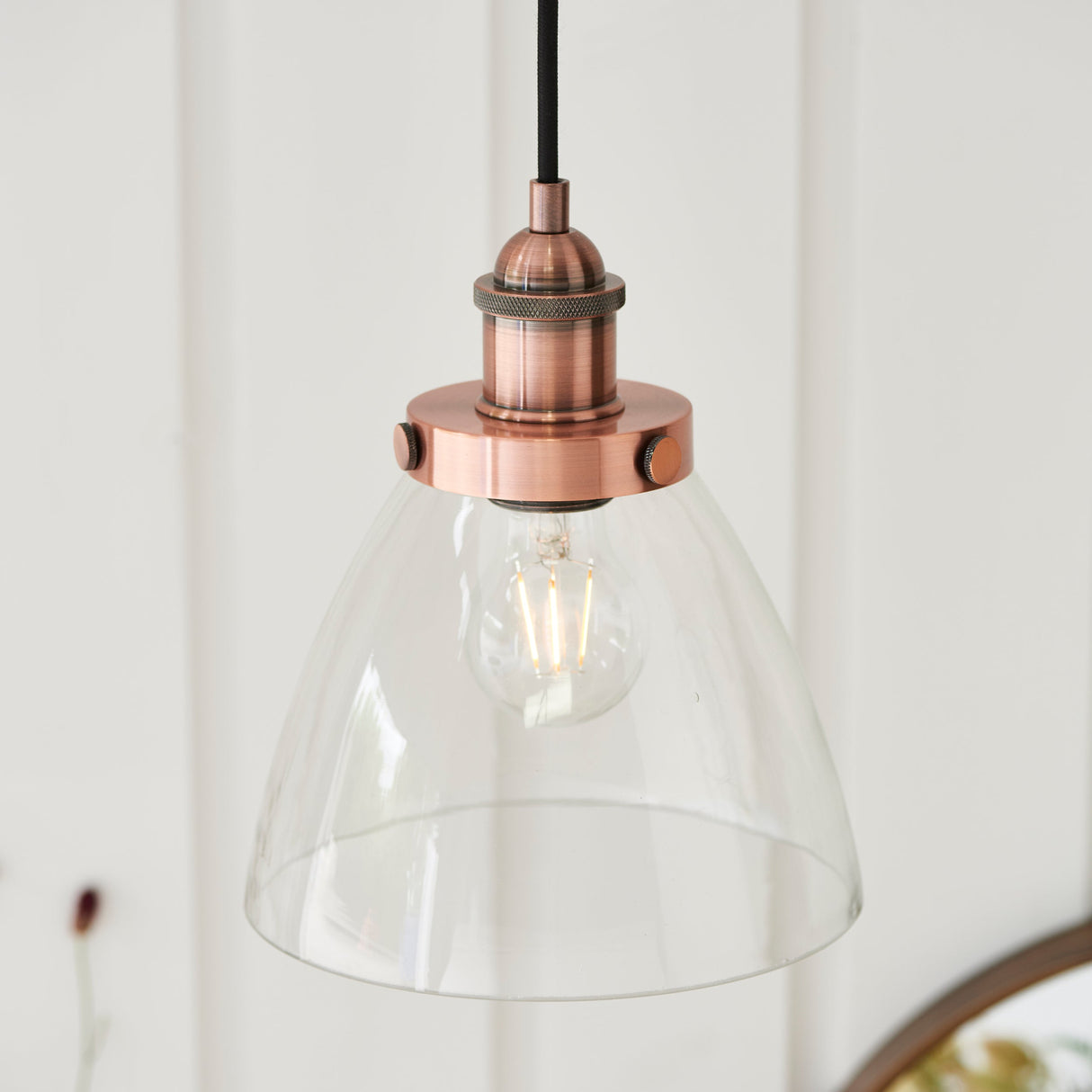 Amos Hansen Pendant Aged Copper – from Amos Lighting + Home