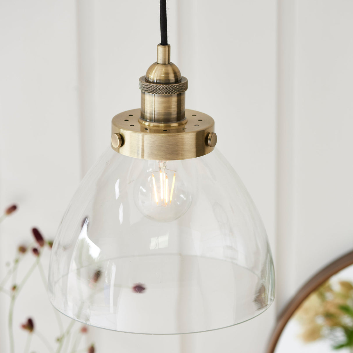 Amos Hansen Pendant Antique Brass – from Amos Lighting + Home