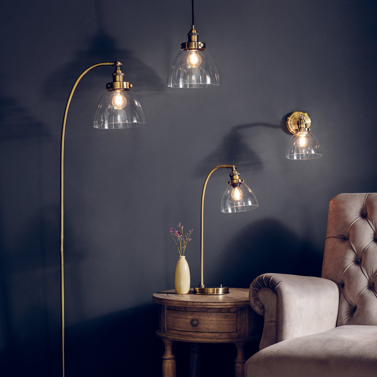 Amos Hansen Pendant Antique Brass – from Amos Lighting + Home