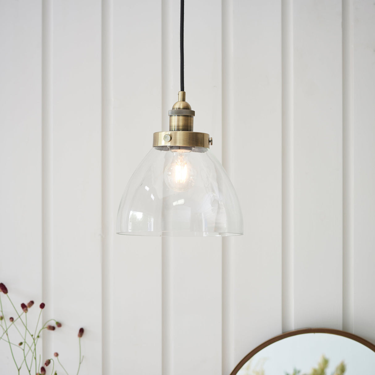 Amos Hansen Pendant Antique Brass – from Amos Lighting + Home
