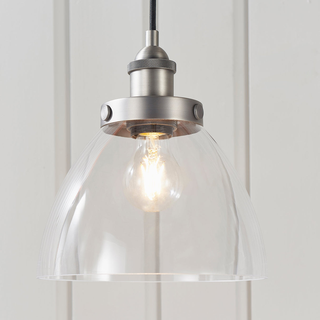 Amos Hansen Pendant Brushed Silver – from Amos Lighting + Home