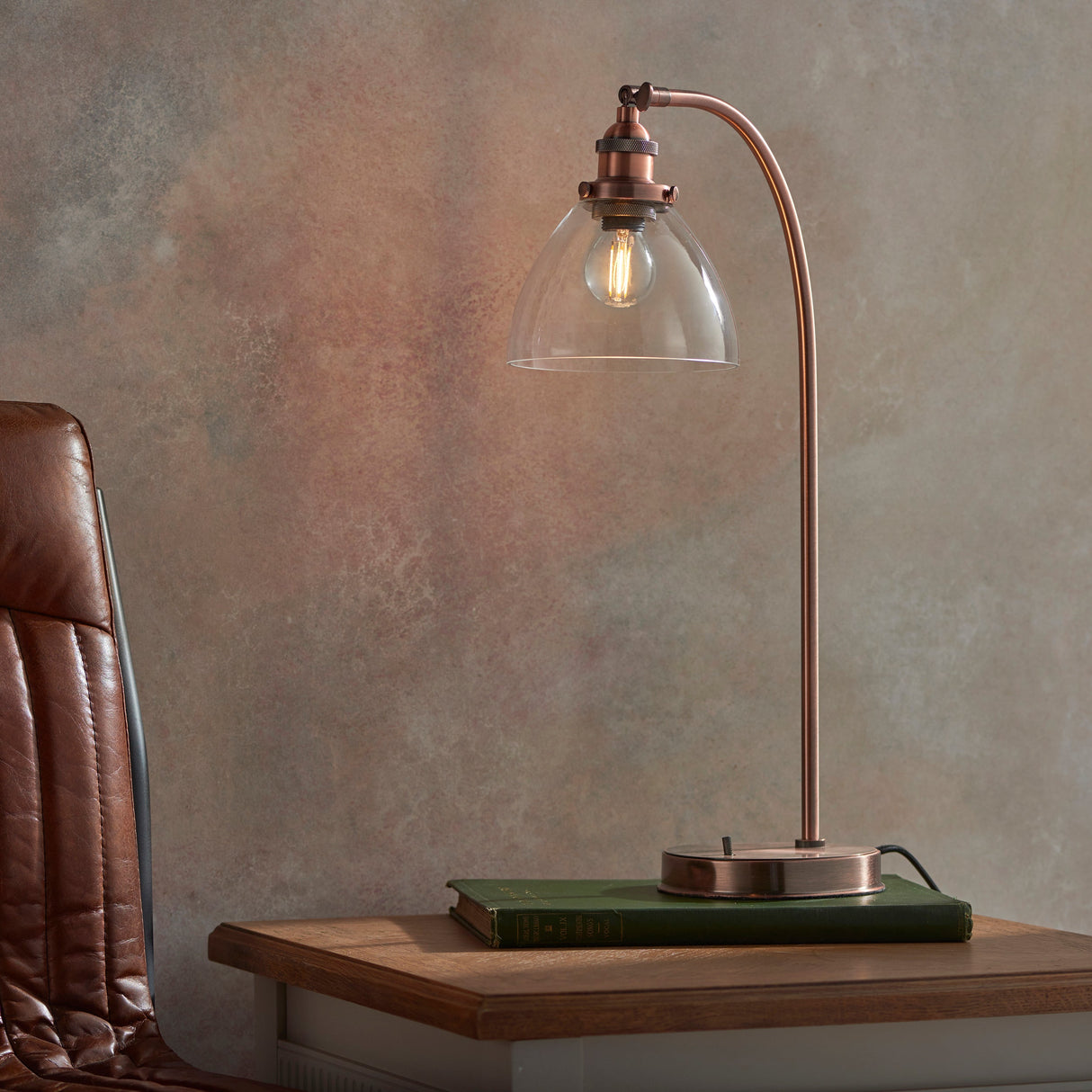 Amos Hansen Table Lamp Aged Copper – from Amos Lighting + Home