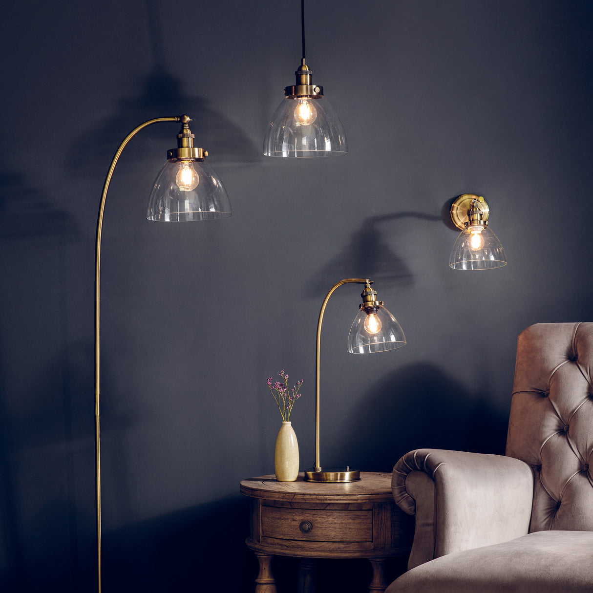 Amos Hansen Table Lamp Antique Brass – from Amos Lighting + Home