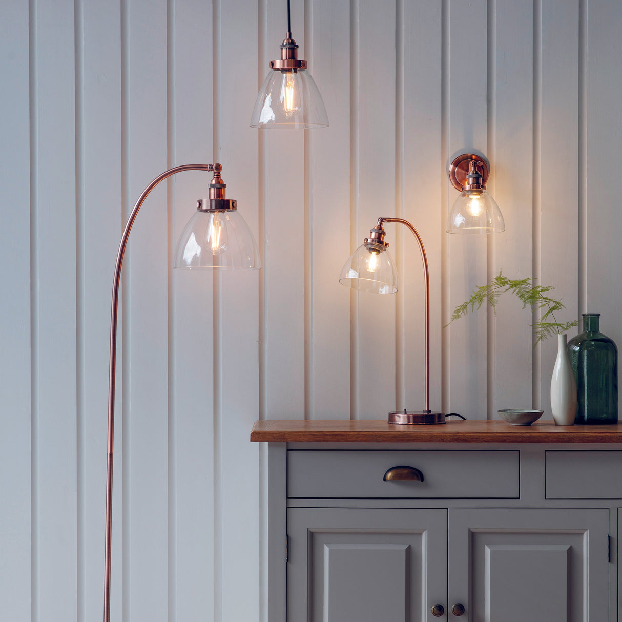 Amos Hansen Wall Light Aged Copper – from Amos Lighting + Home