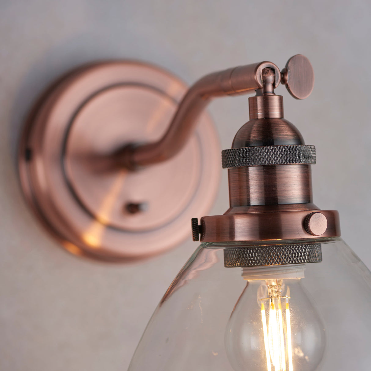 Amos Hansen Wall Light Aged Copper – from Amos Lighting + Home