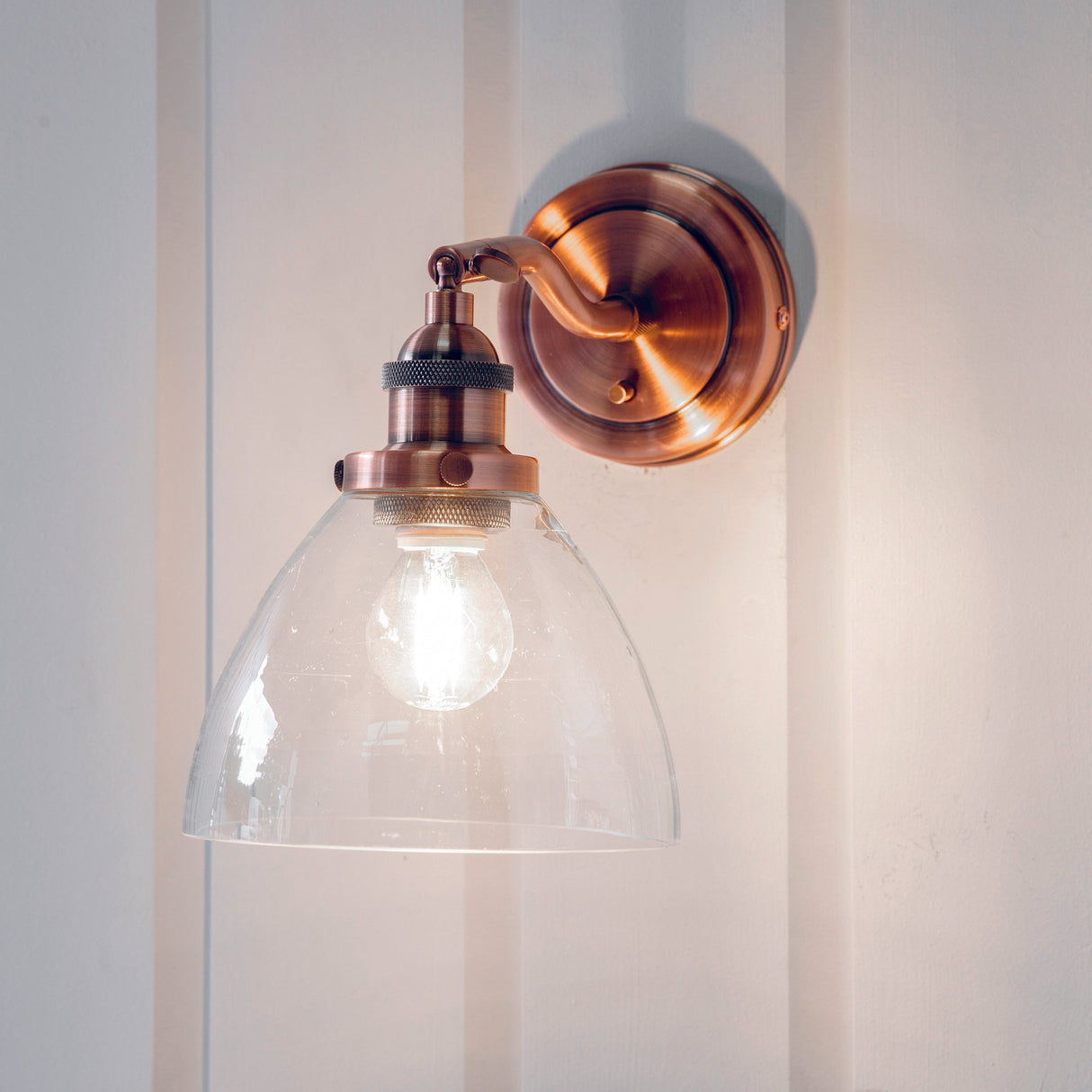 Amos Hansen Wall Light Aged Copper – from Amos Lighting + Home