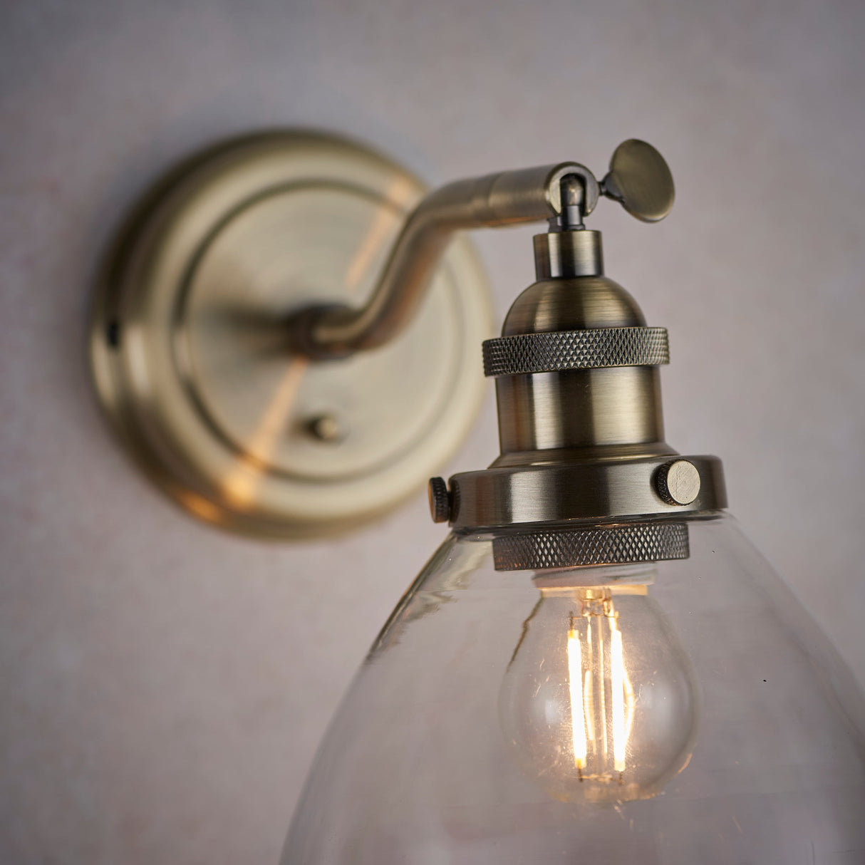 Amos Hansen Wall Light Antique Brass – from Amos Lighting + Home