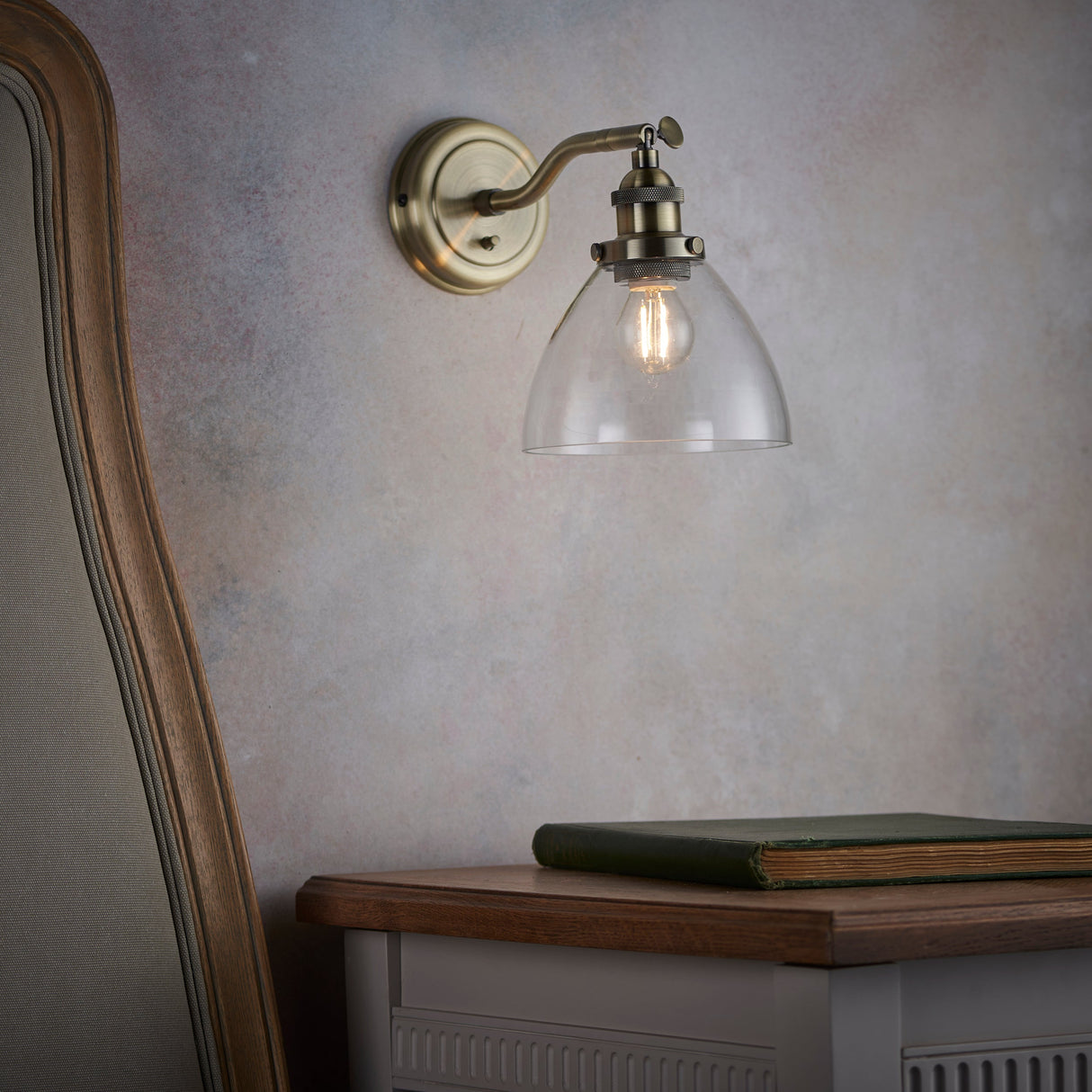 Amos Hansen Wall Light Antique Brass – from Amos Lighting + Home