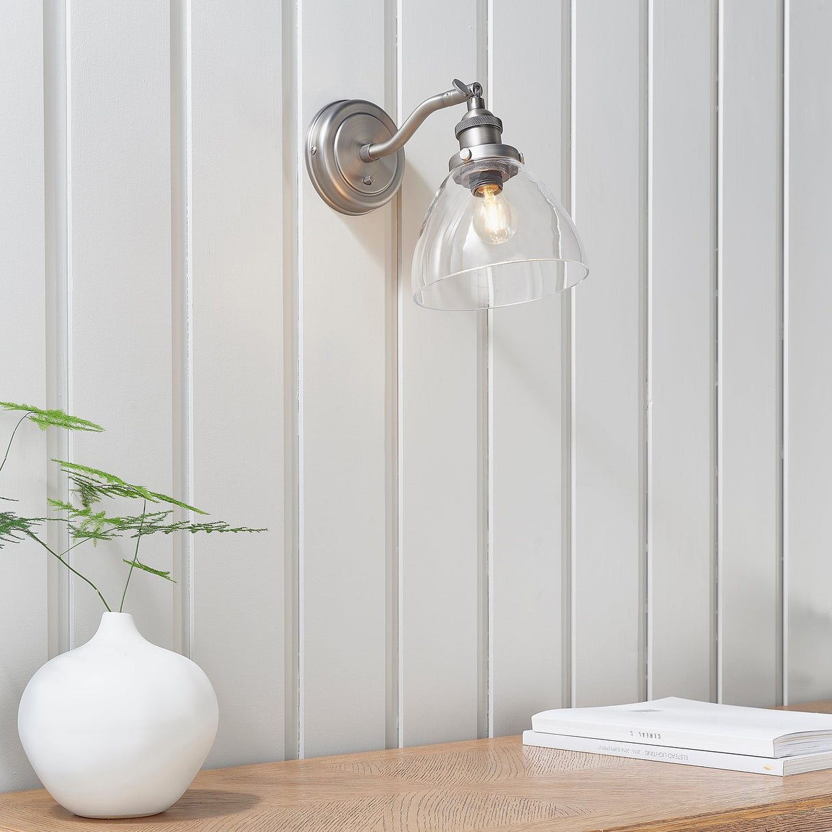 Amos Hansen Wall Light Brushed Silver – from Amos Lighting + Home