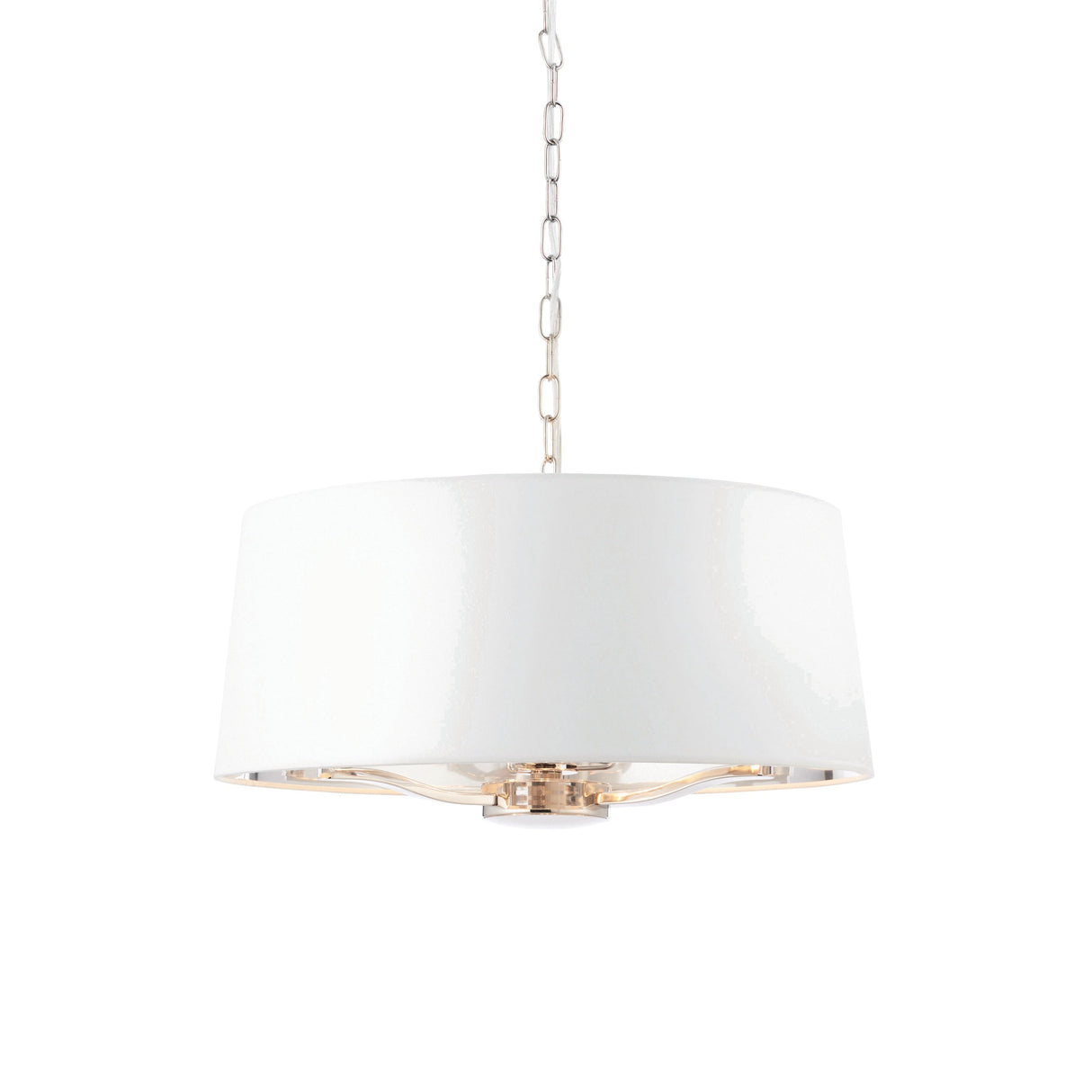 Endon Harvey 3lt Pendant Drum Bright Nickel – from Amos Lighting + Home