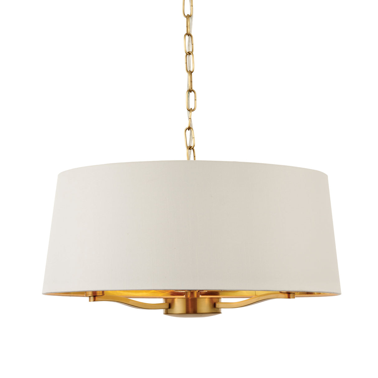 Endon Harvey 3lt Pendant Drum Brushed Satin Gold – from Amos Lighting + Home