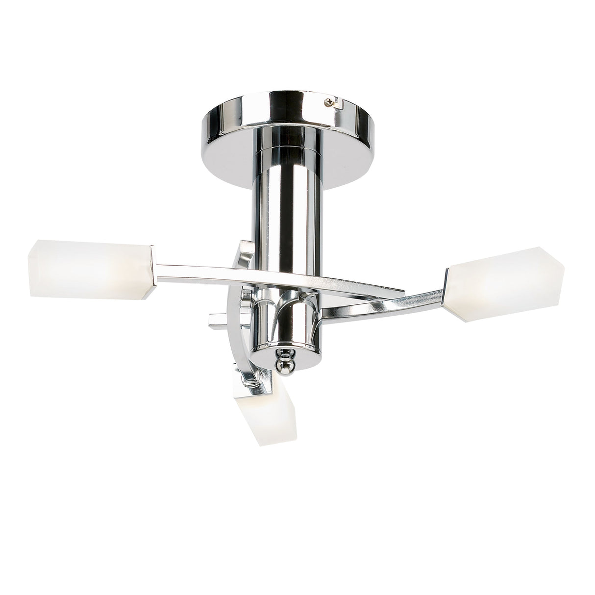 Amos Havana 3 Light Semi flush Ceiling Light Chrome – from Amos Lighting + Home