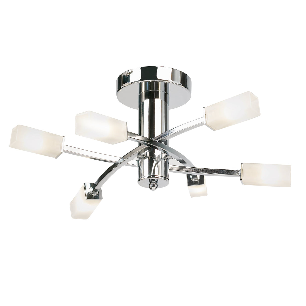 Amos Havana 6 Light Semi flush Ceiling Light Chrome – from Amos Lighting + Home
