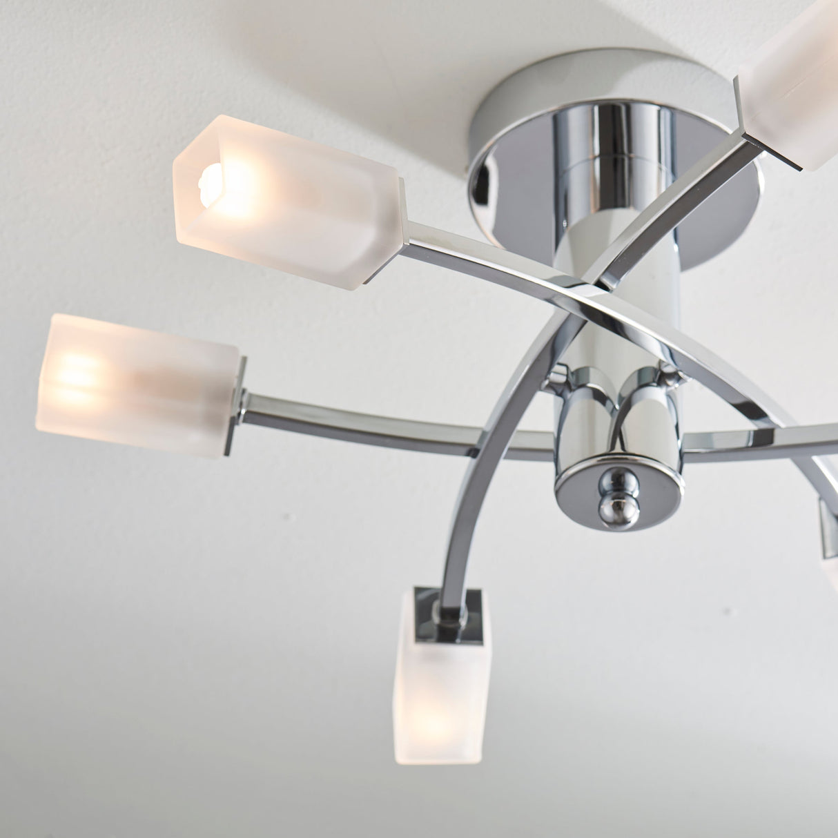 Amos Havana 6 Light Semi flush Ceiling Light Chrome – from Amos Lighting + Home