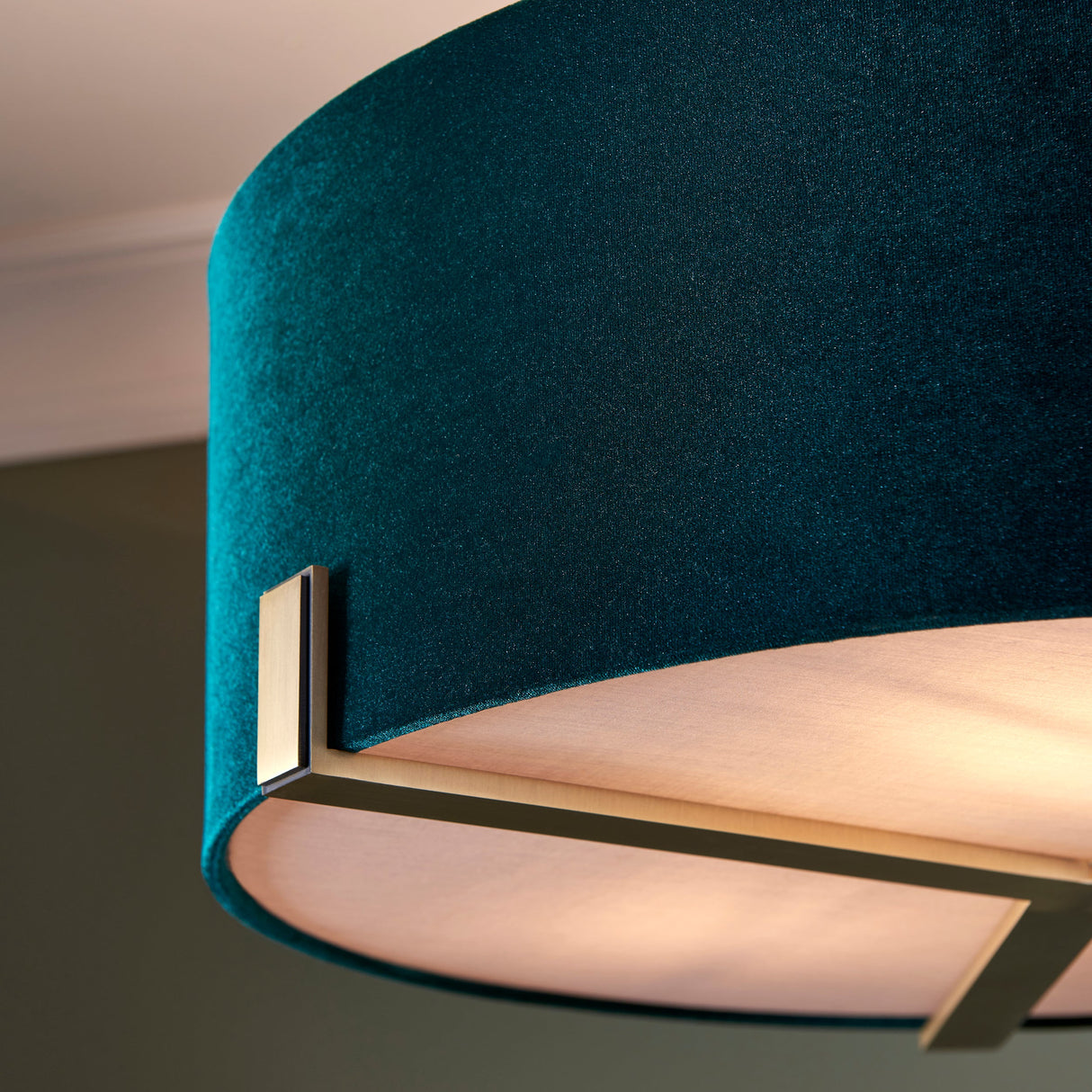 Endon Hayfield 3lt Pendant Antique Brass & Fir – from Amos Lighting + Home