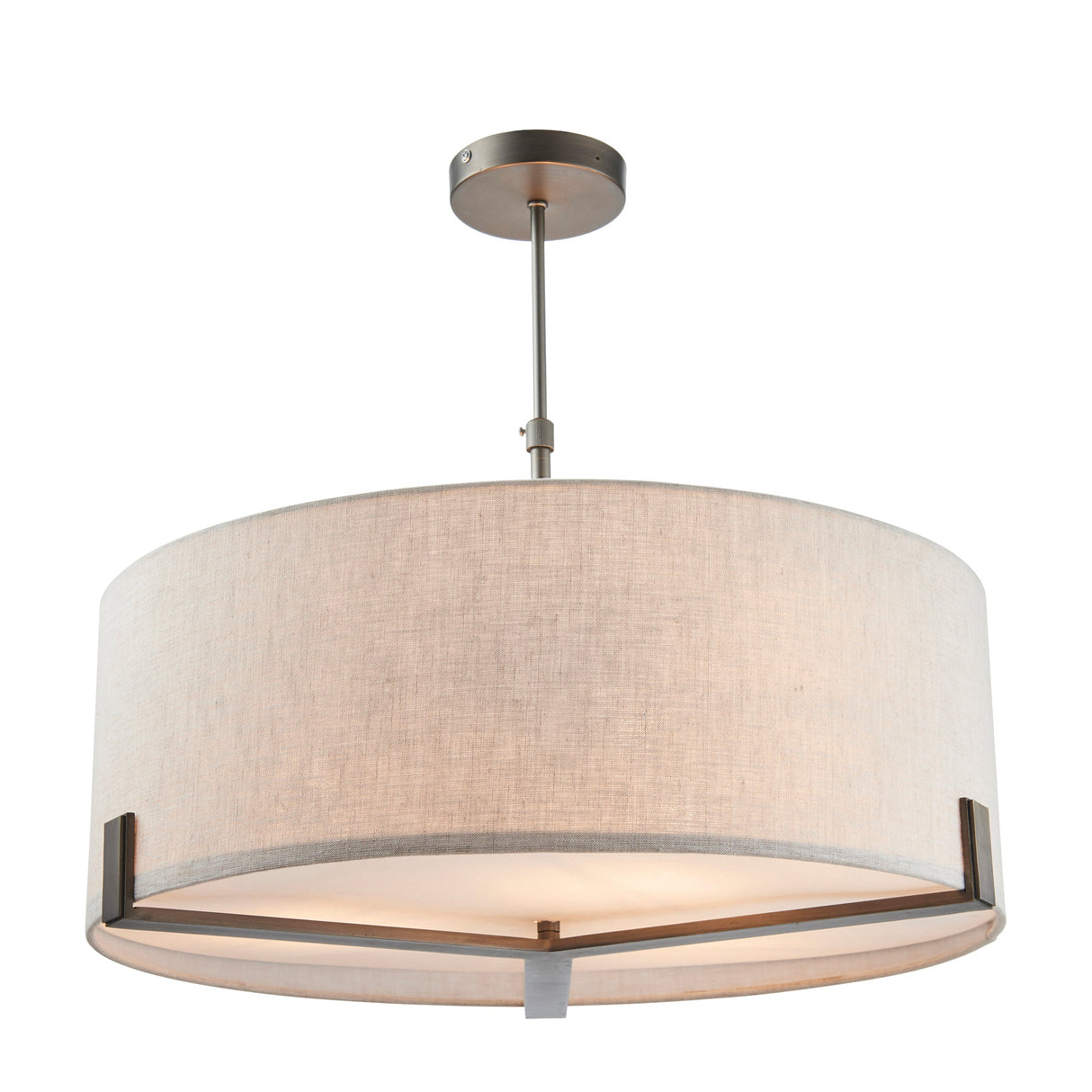 Endon Hayfield 3lt Pendant Bronze & Natural – from Amos Lighting + Home