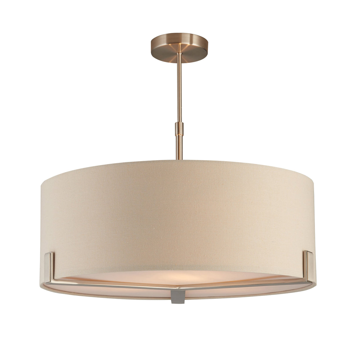 Endon Hayfield Pendant Satin Nickel & Grey – from Amos Lighting + Home