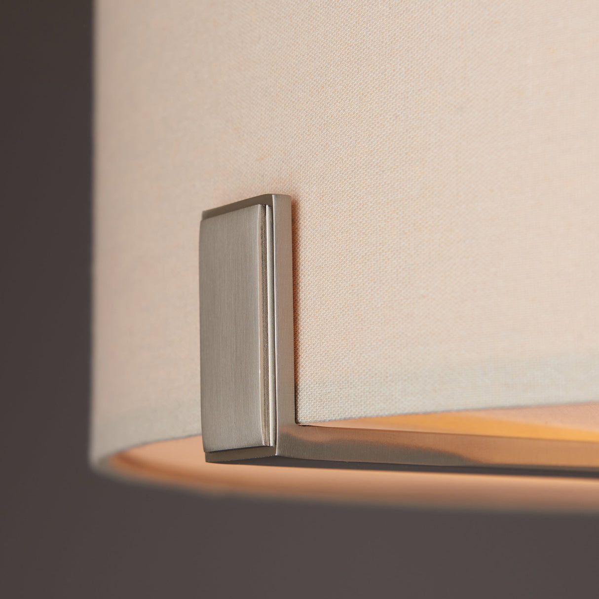 Endon Hayfield Pendant Satin Nickel & Grey – from Amos Lighting + Home