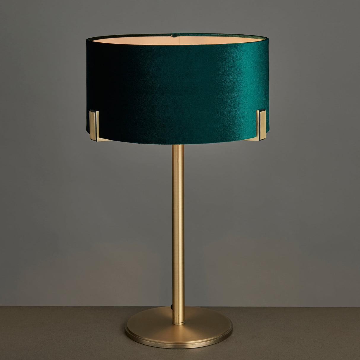 Endon Hayfield Table Lamp Antique Brass & Fir – from Amos Lighting + Home