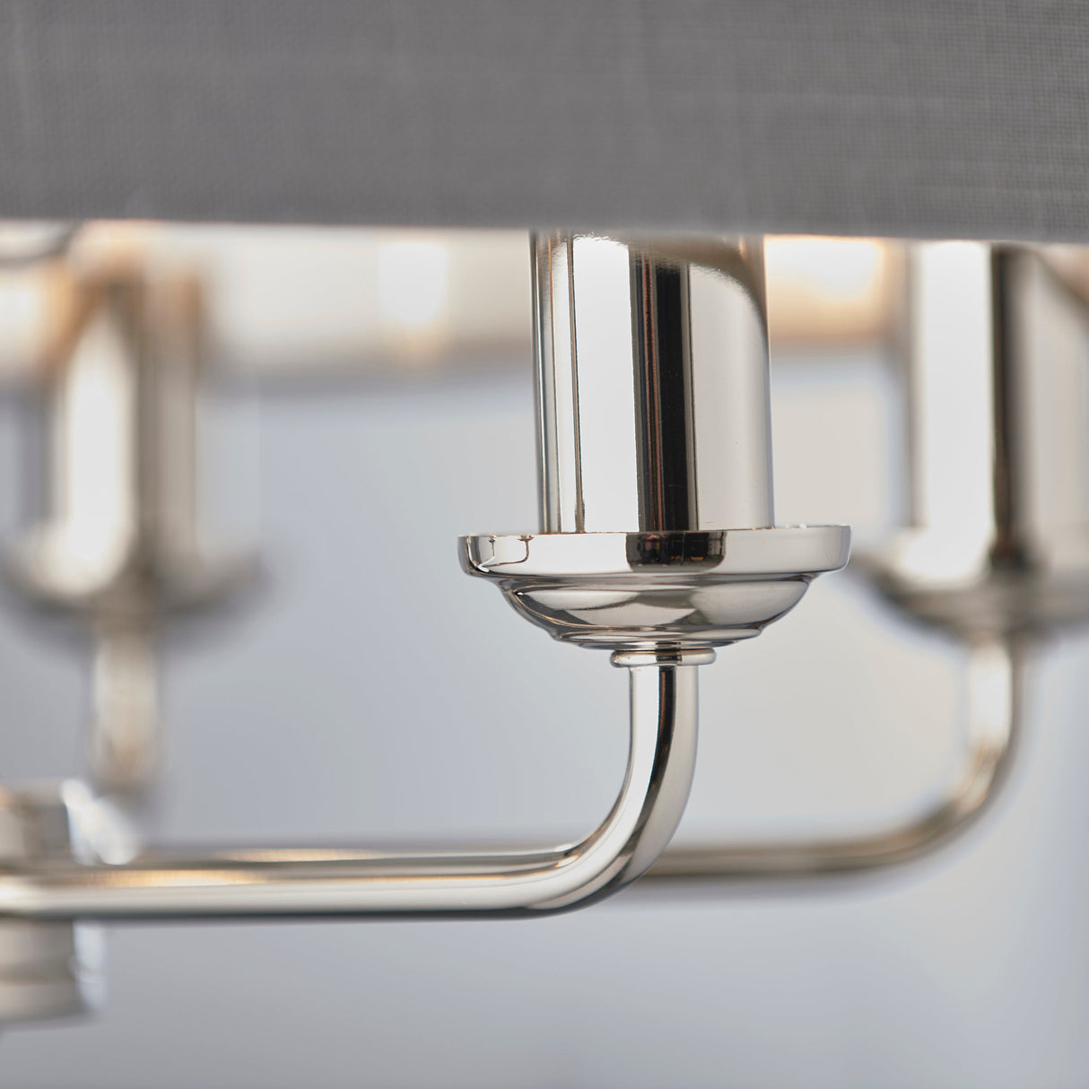 Endon Highclere 6lt Pendant Bright Nickel & Charcoal – from Amos Lighting + Home