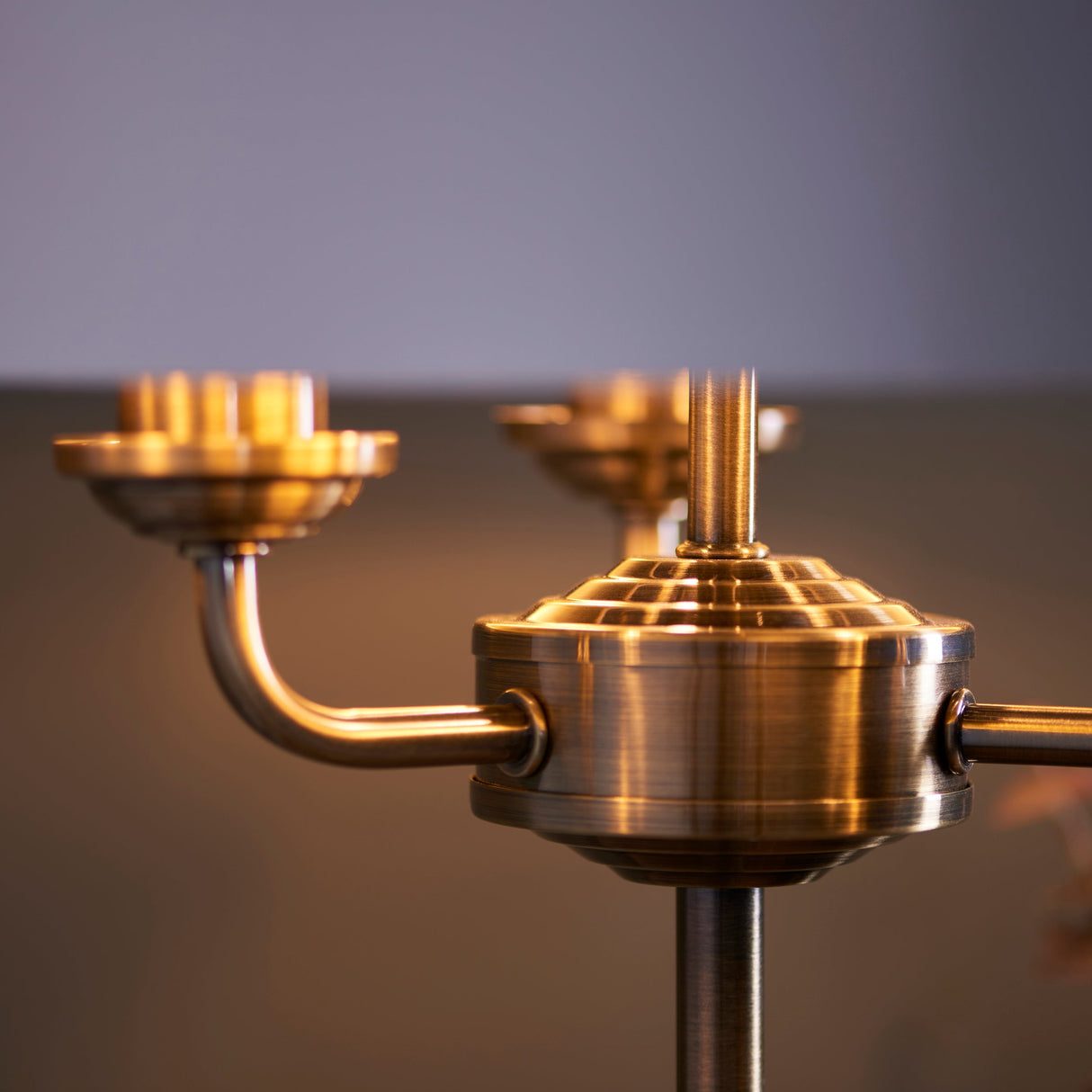 Endon Highclere Table Lamp Antique Brass & White – from Amos Lighting + Home