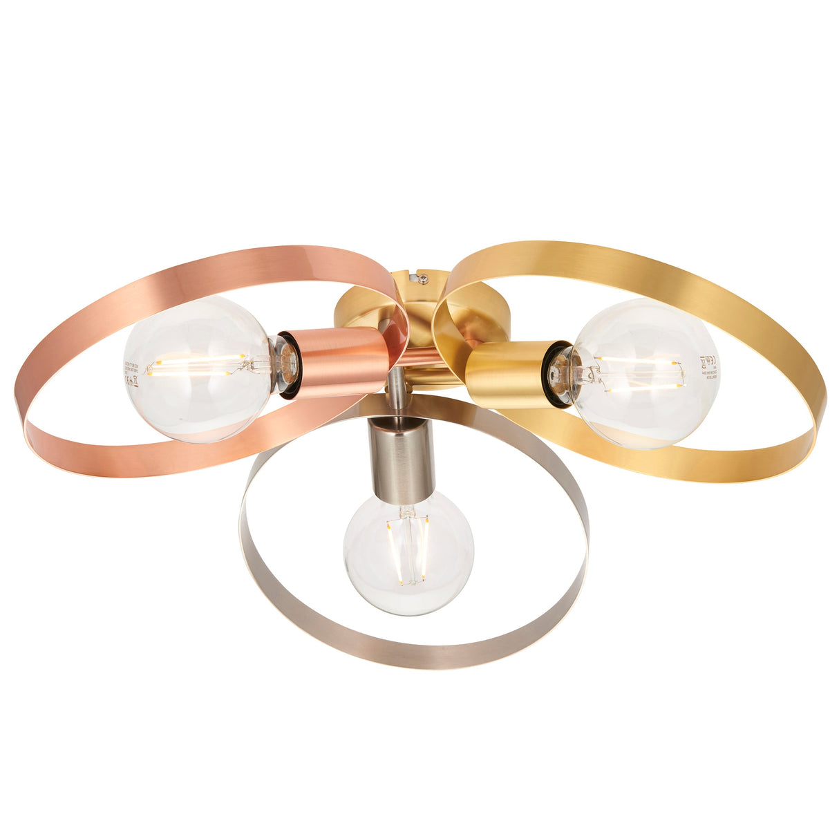 Amos Hoop 3 Light Ceiling Multi Coloured – from Amos Lighting + Home