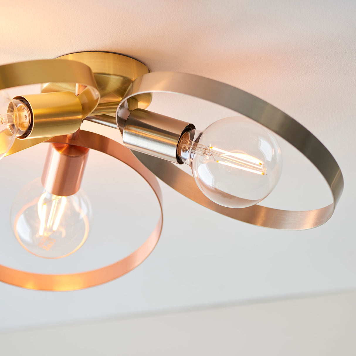 Amos Hoop 3 Light Ceiling Multi Coloured – from Amos Lighting + Home