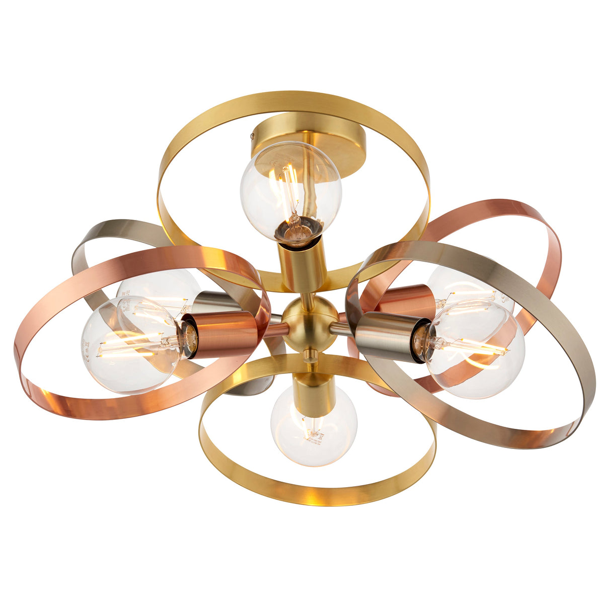 Amos Hoop 6 Light Ceiling Multi Coloured – from Amos Lighting + Home