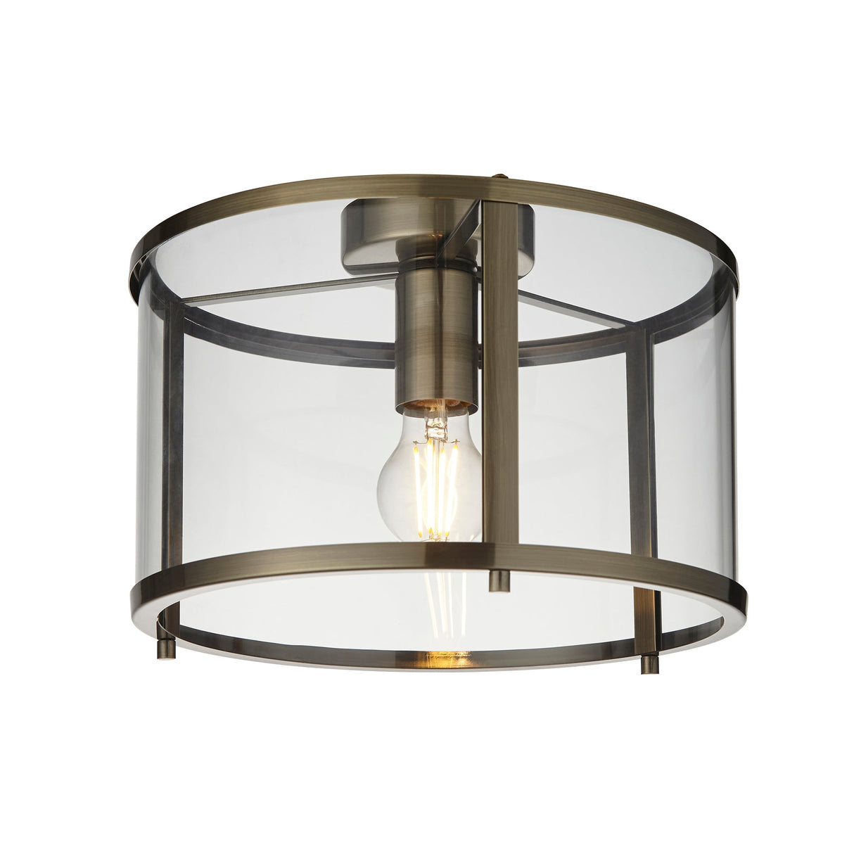 Amos Hopton Flush Antique Brass – from Amos Lighting + Home