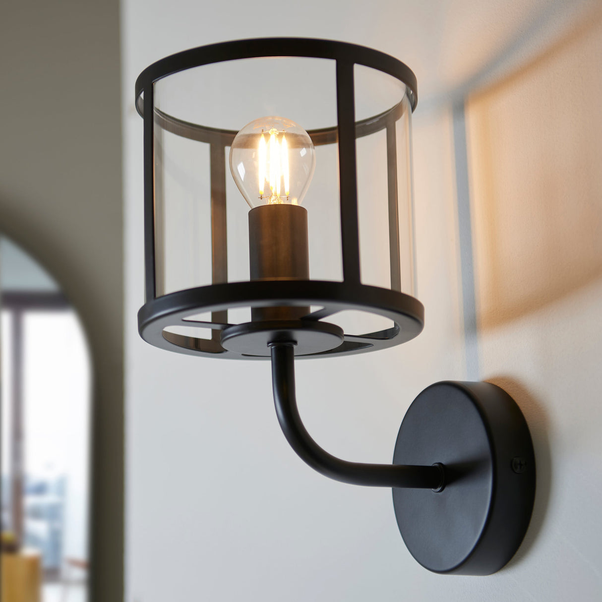 Amos Hopton Wall Light Matt Black – from Amos Lighting + Home
