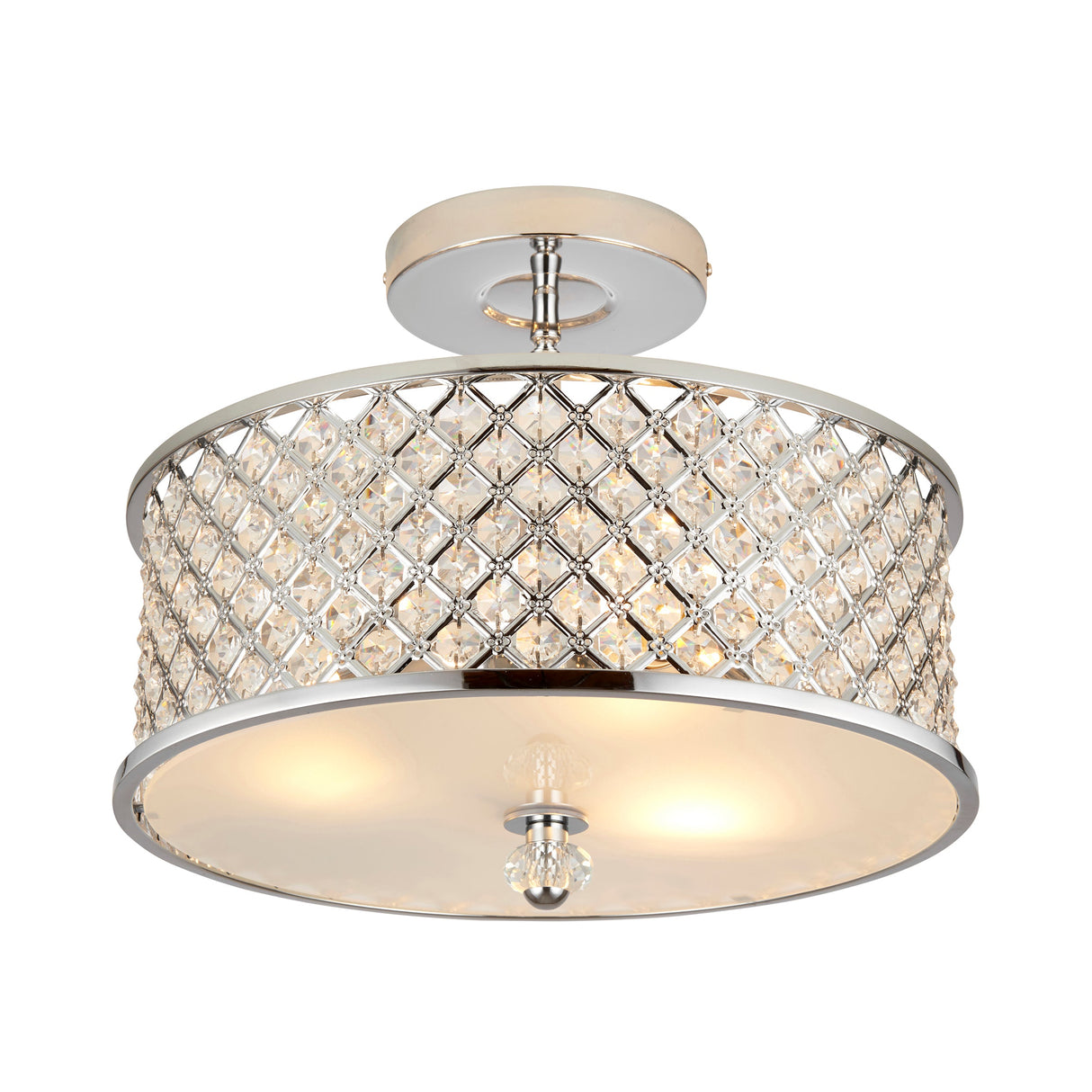 Endon Hudson Flush Ceiling Light Chrome – from Amos Lighting + Home