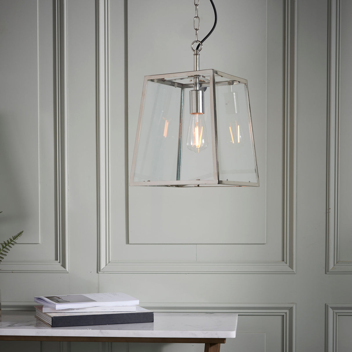 Endon Hurst Pendant Bright Nickel – from Amos Lighting + Home