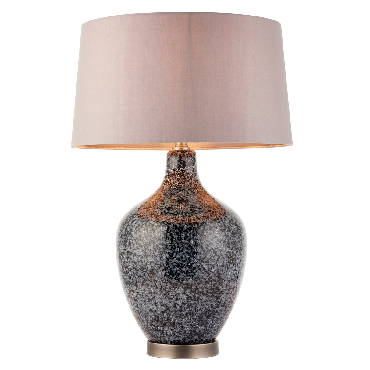 Endon Ilsa Glass Table Lamp Black with Grey Speckles – from Amos Lighting + Home