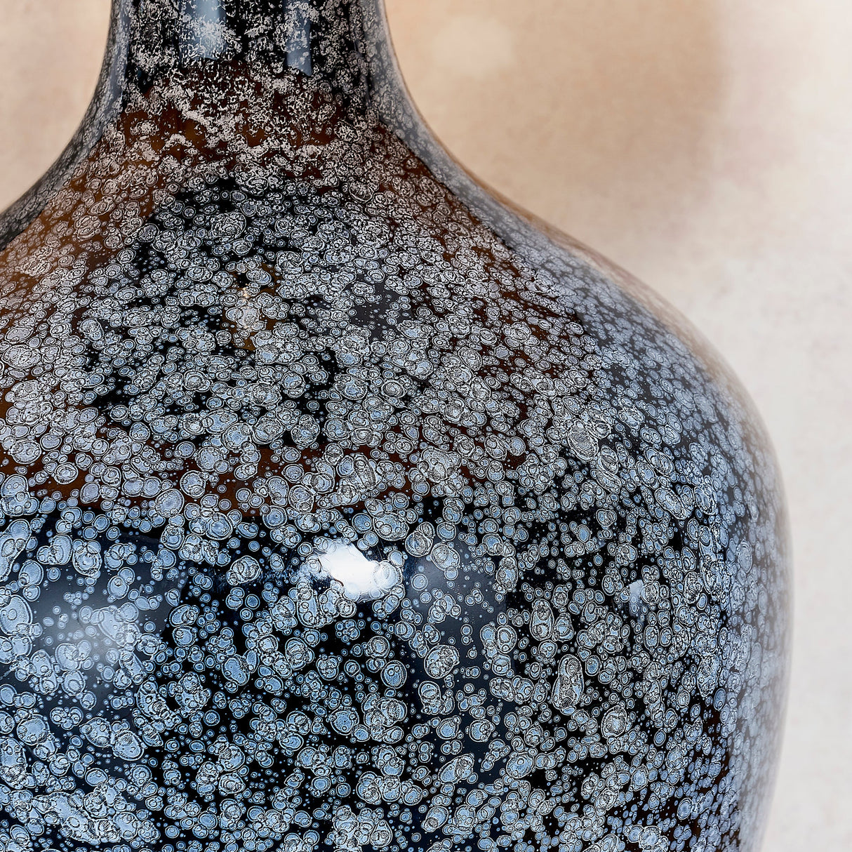 Endon Ilsa Glass Table Lamp Black with Grey Speckles – from Amos Lighting + Home