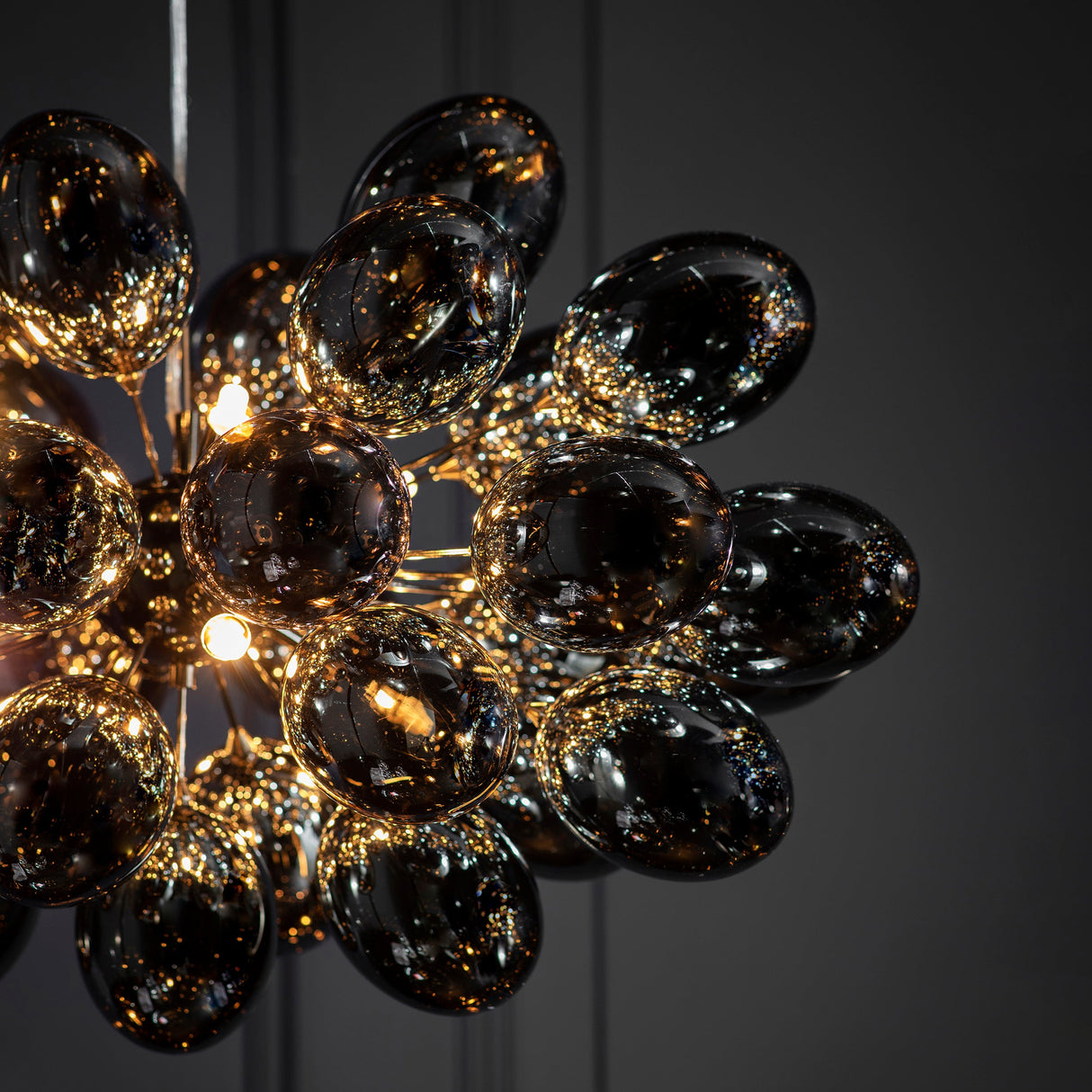 Amos Infinity 8lt Chandelier Black Chrome – from Amos Lighting + Home