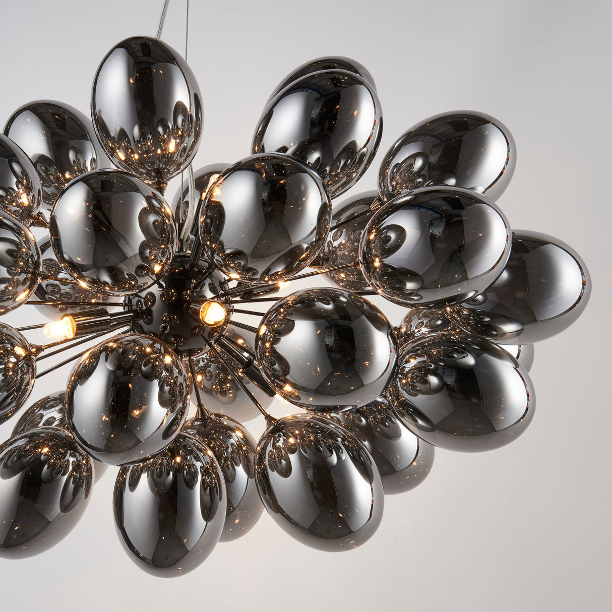 Amos Infinity 8lt Chandelier Black Chrome – from Amos Lighting + Home
