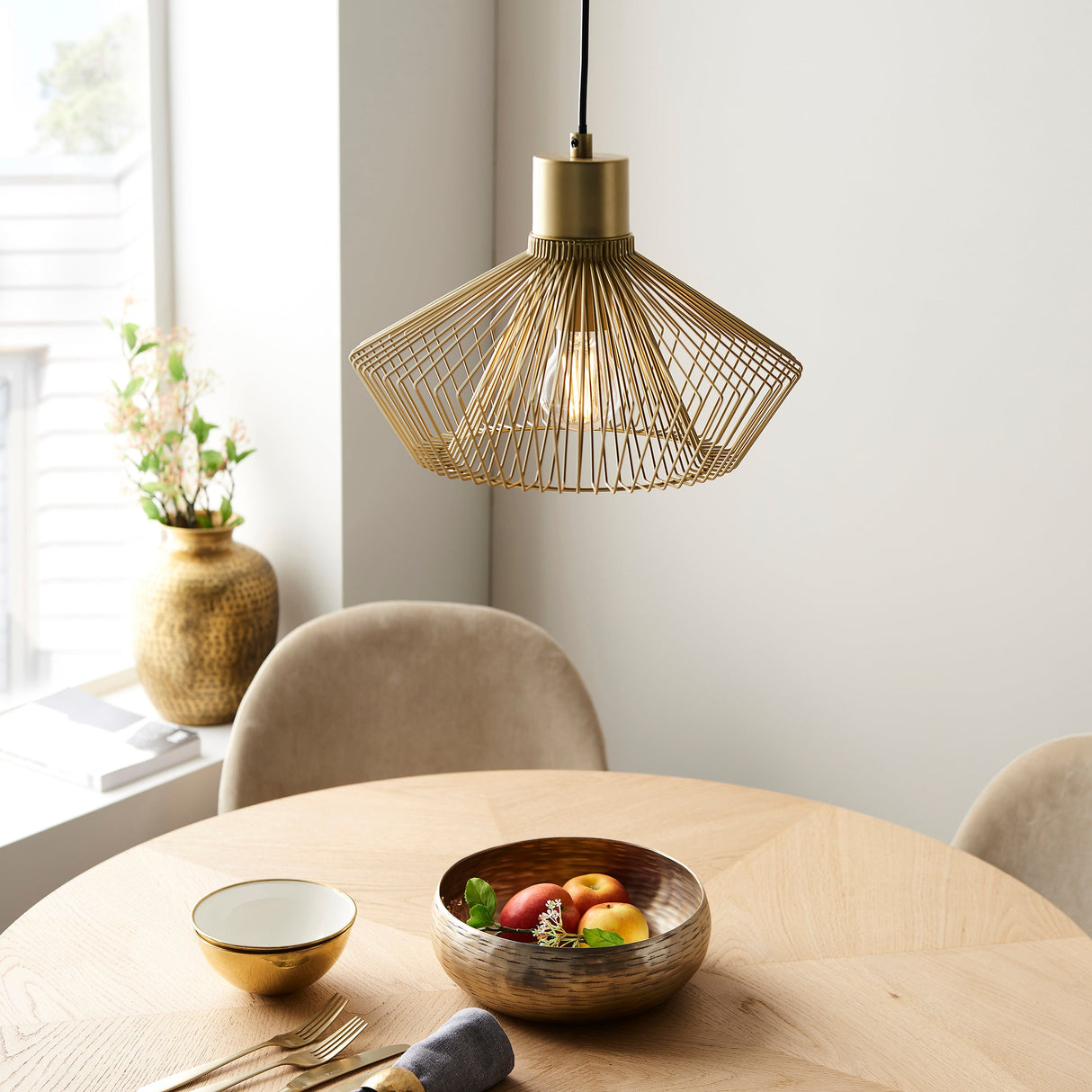 Endon Kimberley Pendant Polished Gold – from Amos Lighting + Home