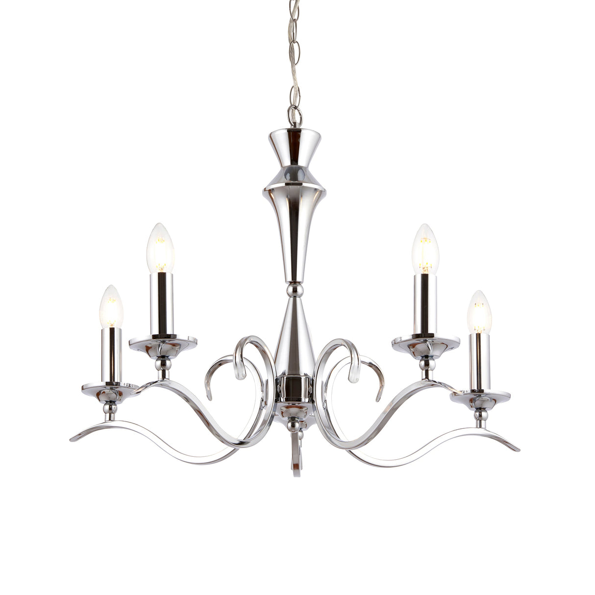 Endon Kora 5lt Chandelier Chrome – from Amos Lighting + Home