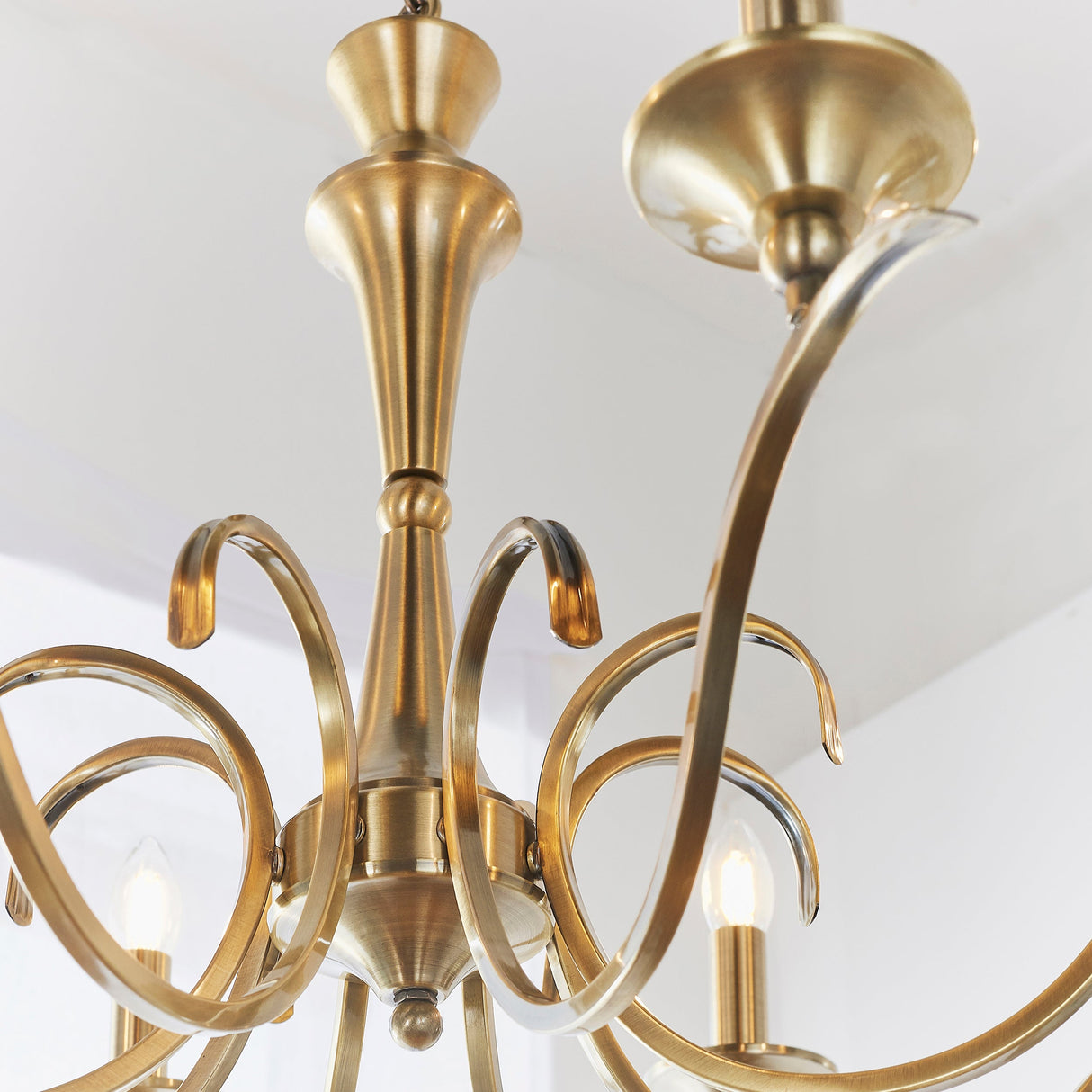 Endon Kora 8lt Chandelier Antique Brass – from Amos Lighting + Home