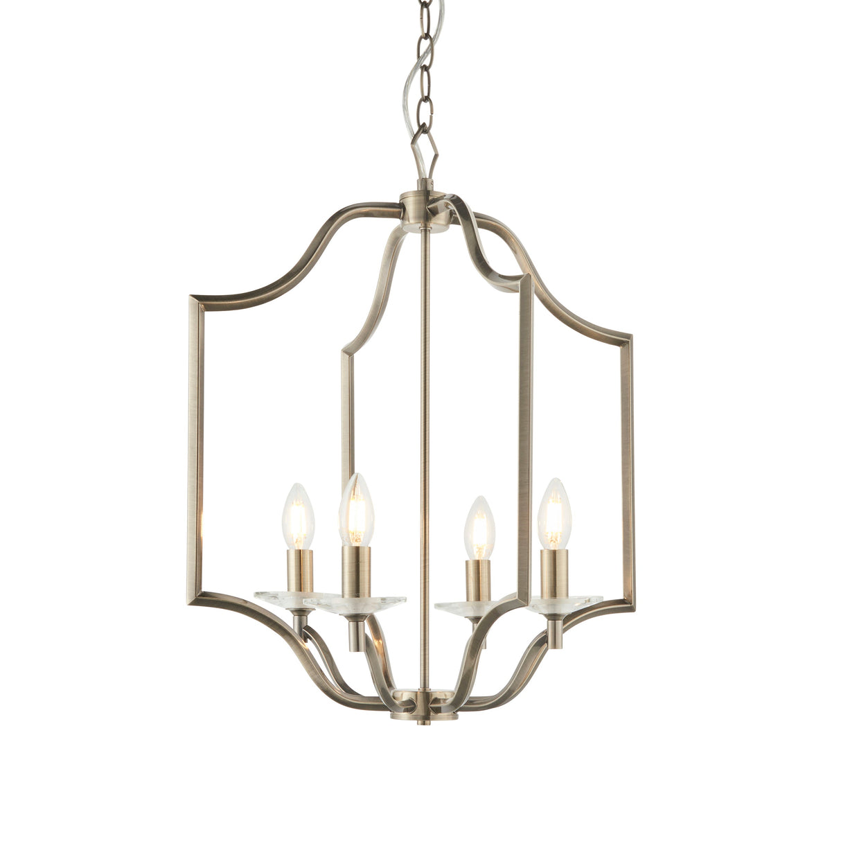 Amos Lainey 4 Light Chandelier Antique Brass – from Amos Lighting + Home