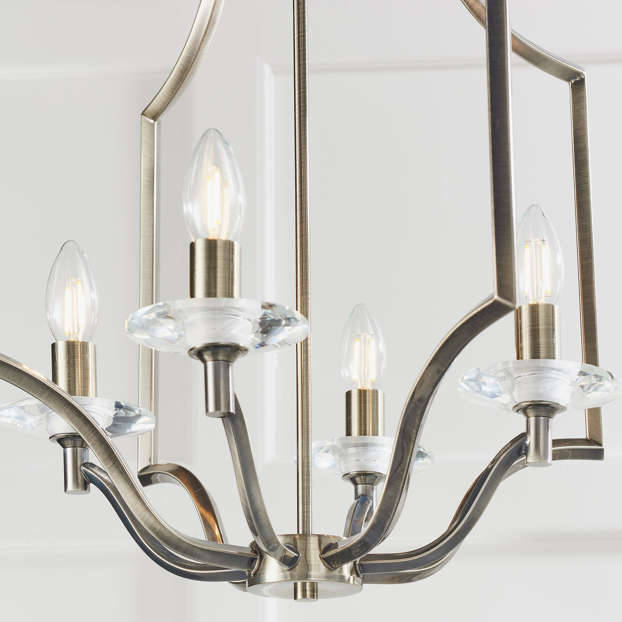 Amos Lainey 4 Light Chandelier Antique Brass – from Amos Lighting + Home