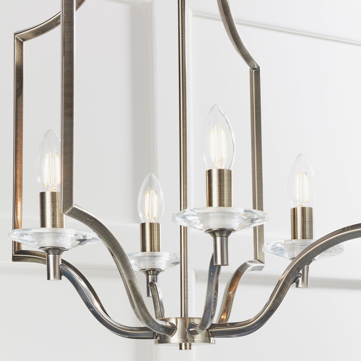 Amos Lainey 4 Light Chandelier Antique Brass – from Amos Lighting + Home